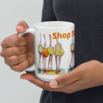 shop white glossy mug