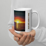 god makes the way mug