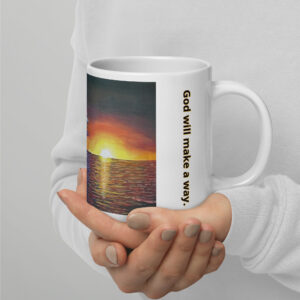 god makes the way mug