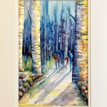 sample watercolor 140lb 9x12 in 12x16 double mat (copy)