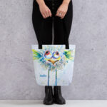 smiling tote bag