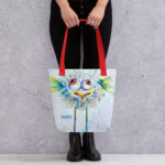 smiling tote bag