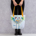 smiling tote bag