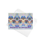 believe in miracles greeting card