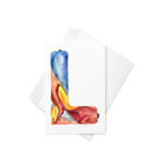 l letter greeting card