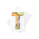 t letter greeting card