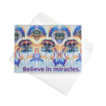 believe in miracles greeting card