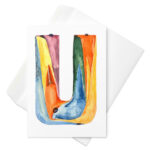 u letter greeting card