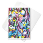 bird fun greeting card