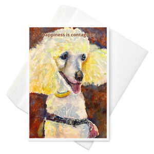 happiness is contagious greeting card