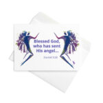 bless god who has sent his angel greeting card