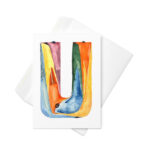 u letter greeting card