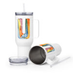 u letter travel mug