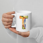 t letter mug