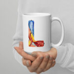 l letter mug