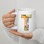 t letter mug