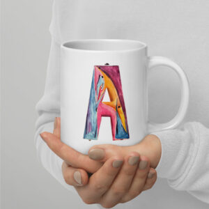 a letter mug