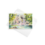 face waterfall greeting card