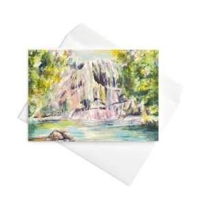 face waterfall greeting card