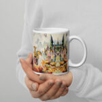 dragon invasion white glossy mug