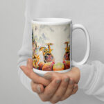 dragon invasion white glossy mug